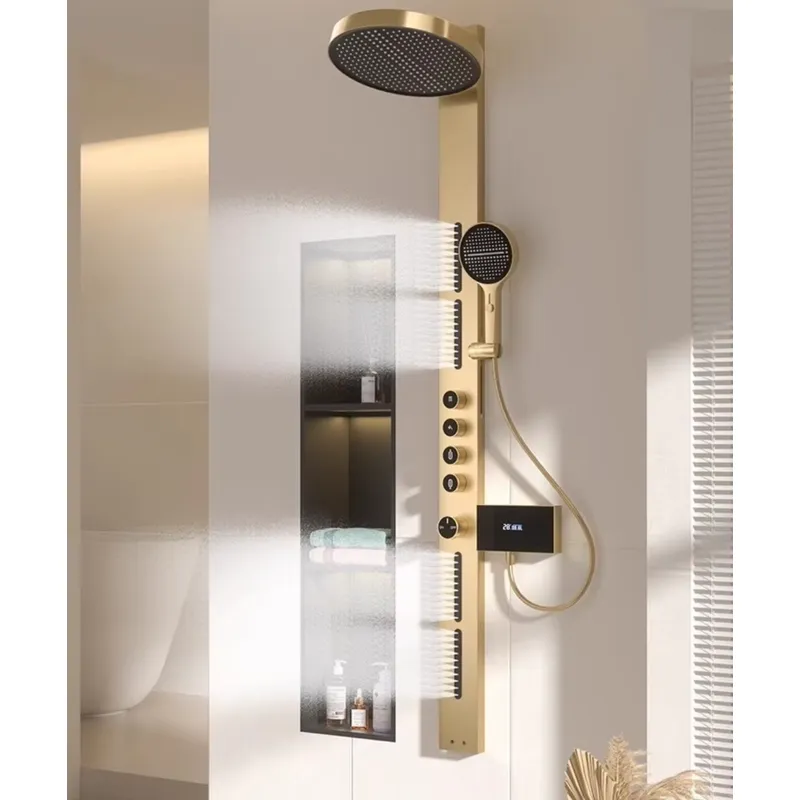 Brass Rainfall Shower Panel Se - Spa & Wellness Hotel Diament Ustroń Opinie 评论和价格